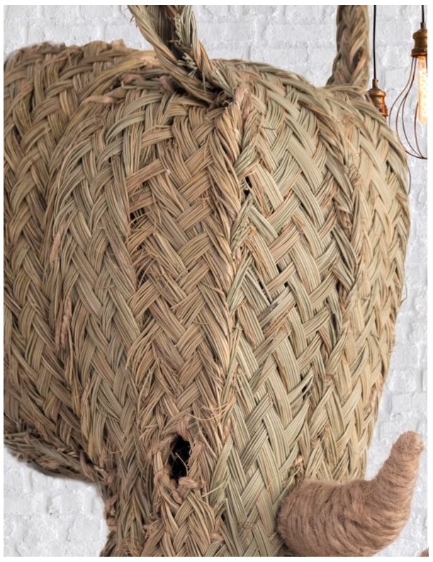 Tête rhinocéros sparte écofriendly naturel | Salotto