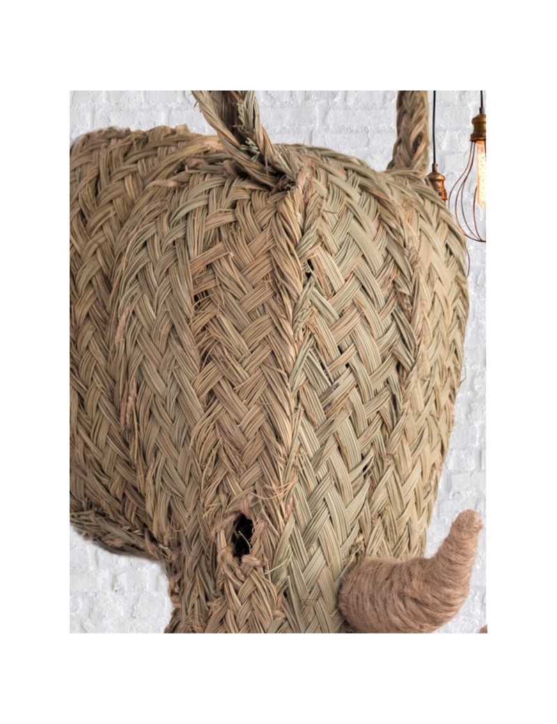 Tête rhinocéros sparte écofriendly naturel | Salotto