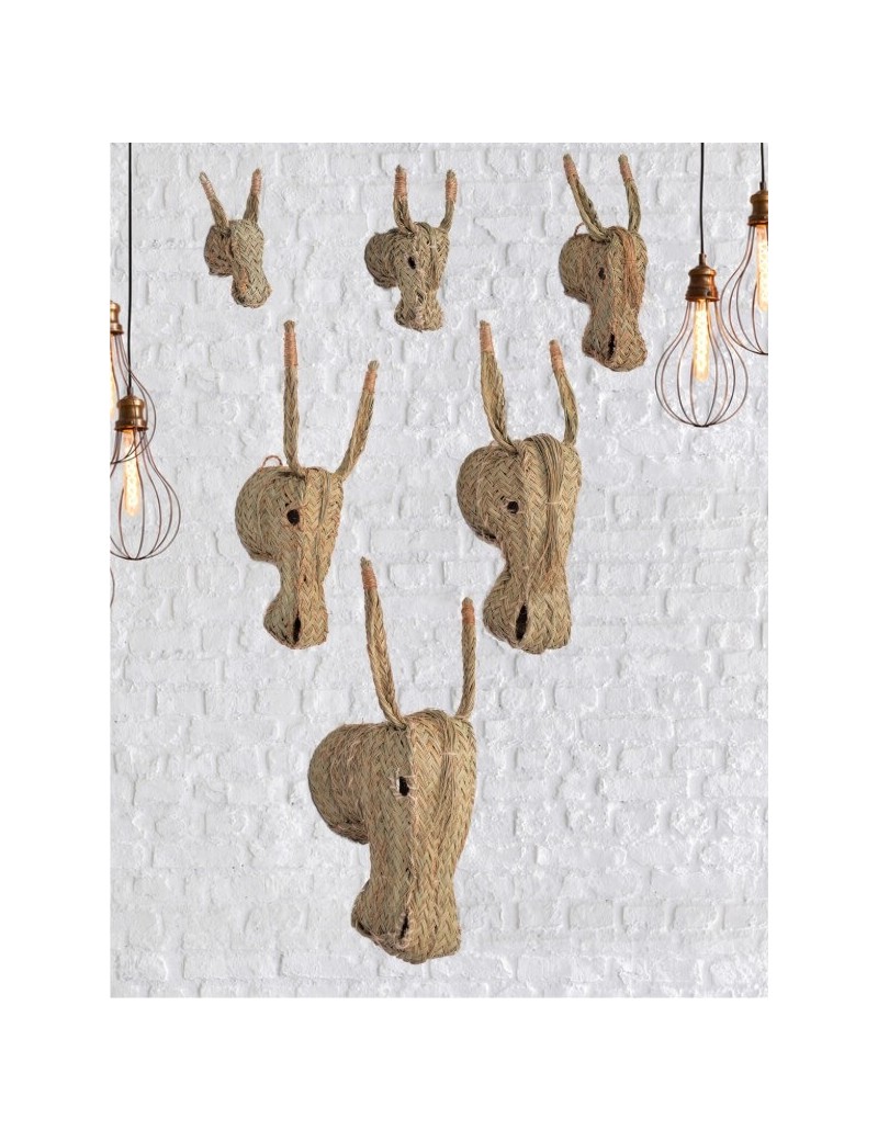 Testa d'asino sparto eco-friendly naturale | Salotto