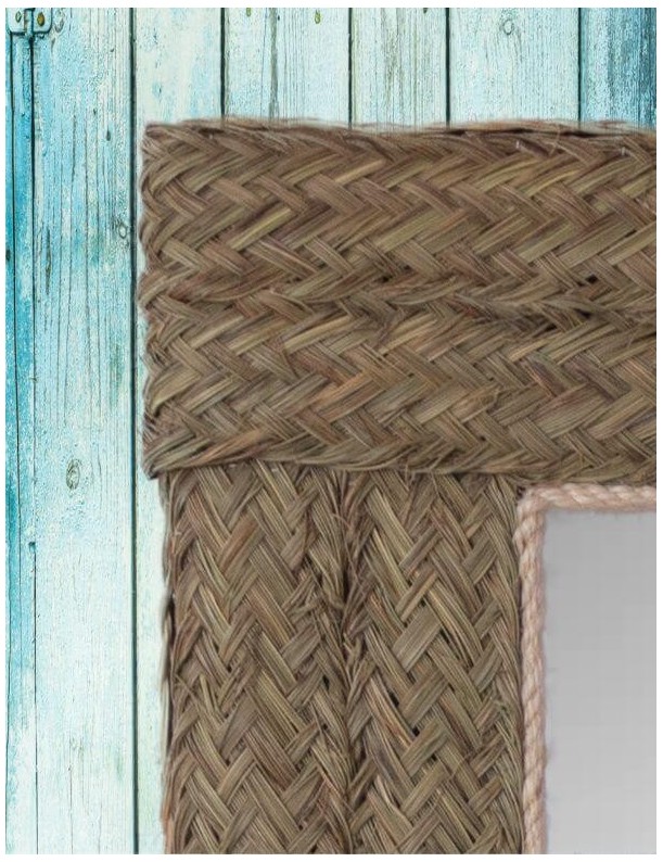 Espejo rectangular esparto ecofriendly natural | Salotto