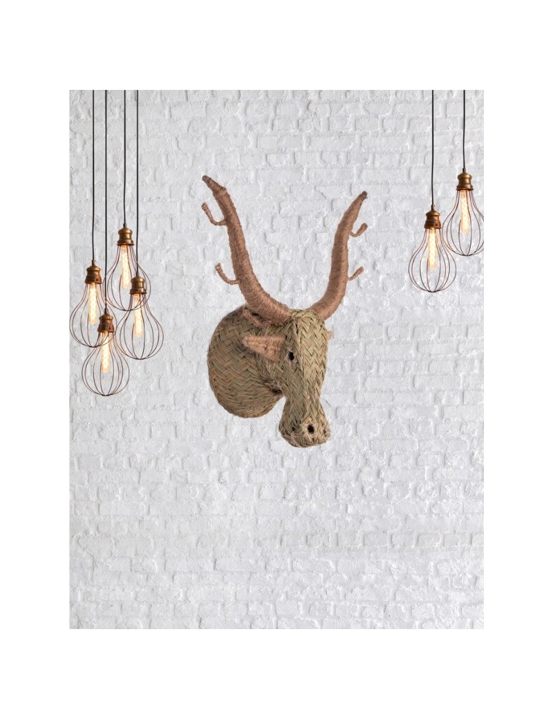 Testa cervo sparto ecofriendly naturale | Salotto