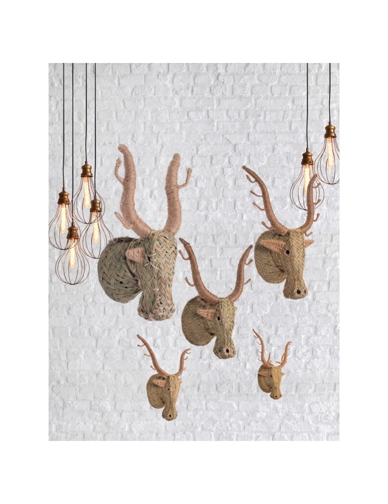 Testa cervo sparto ecofriendly naturale | Salotto
