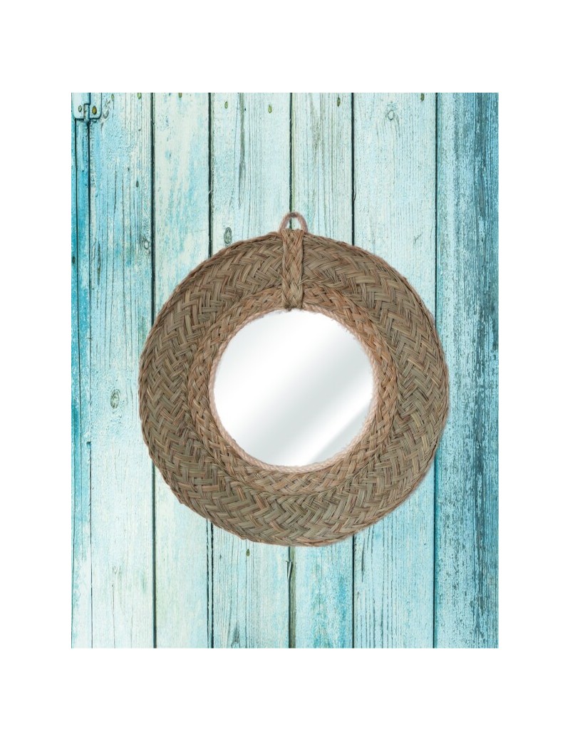 Miroir rond sparte écologique naturel | Salon