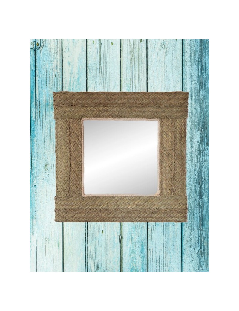 Specchio sparto naturale 68x5x68 naturale | Salotto