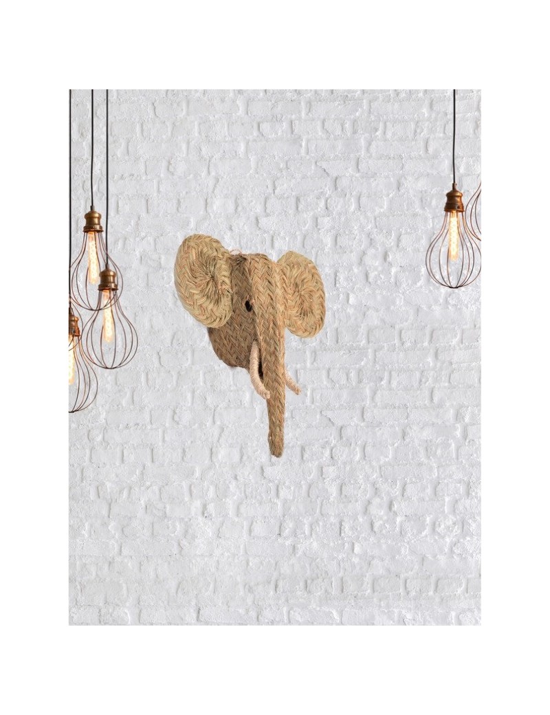 Cabeza elefante esparto ecofriendly natural | Salotto