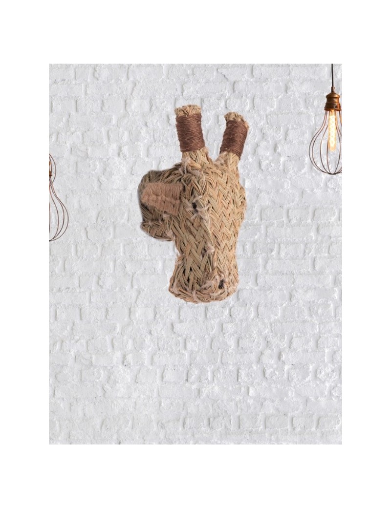 Testa giraffa sparto ecofriendly naturale | Salotto