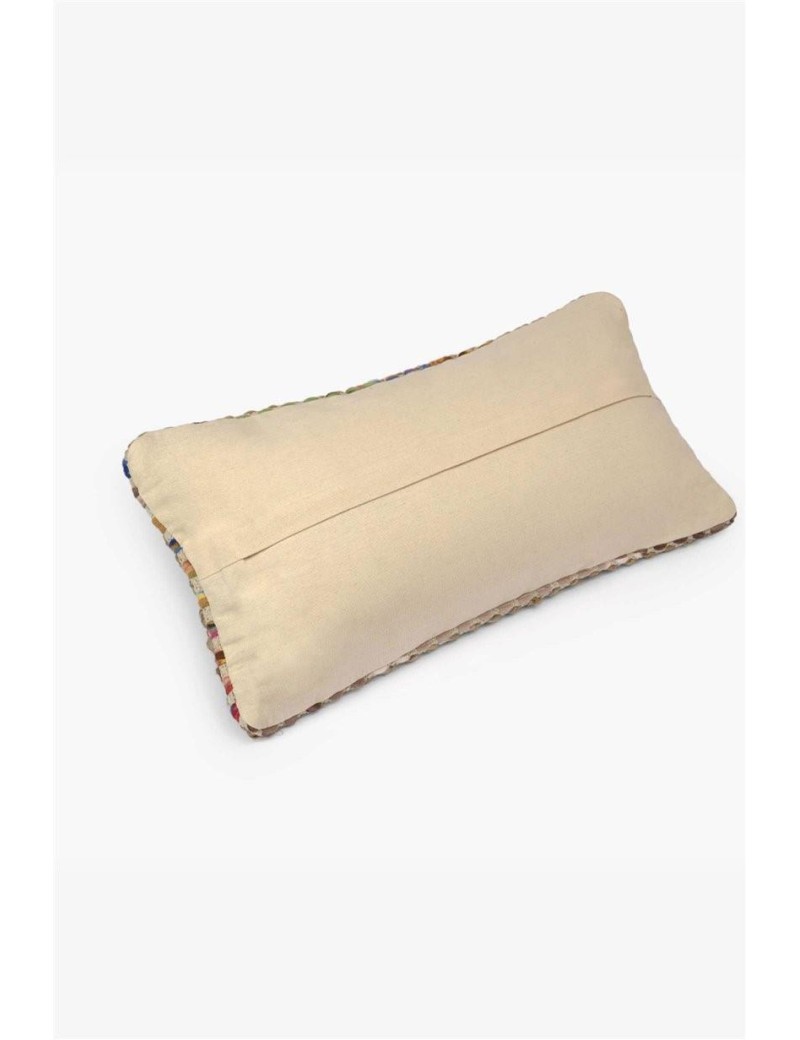 Housse de coussin 30*60 cm coton et jute salon multicolore | Salon