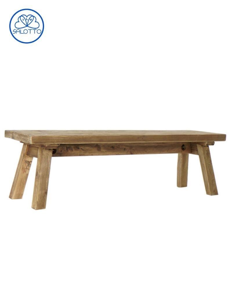 Mesita auxiliar madera reciclada natural | Salotto