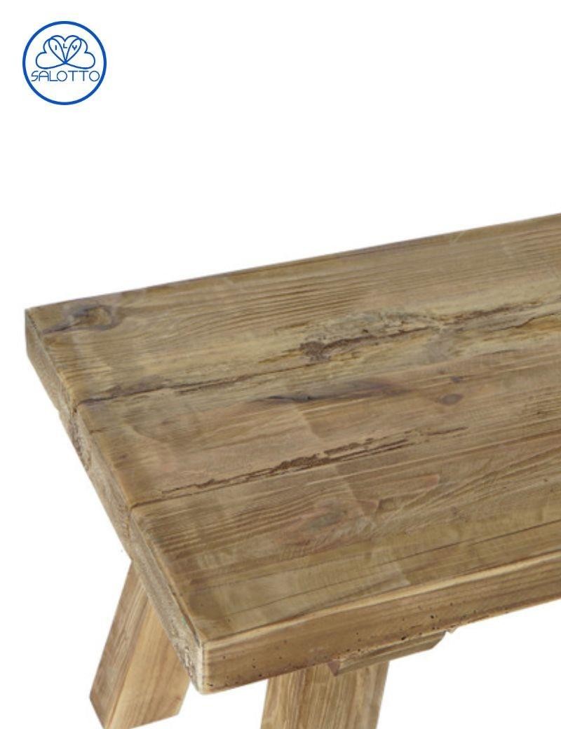 Mesita auxiliar madera reciclada natural | Salotto