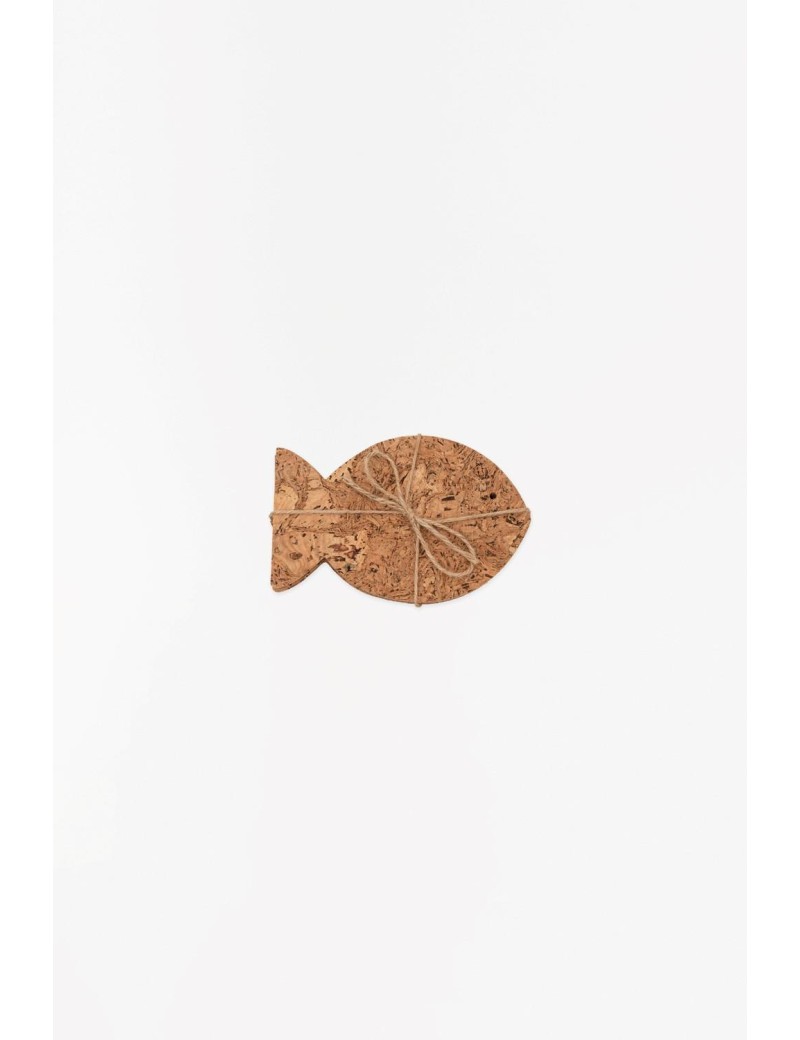 Kork Untersetzer Fisch, L:15cm natur | Salotto