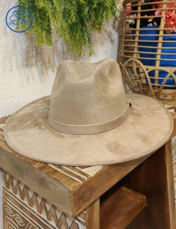Sombrero fedora gamuza camello | Salotto