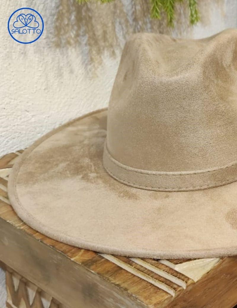 Cappello fedora camoscio cammello | Salotto