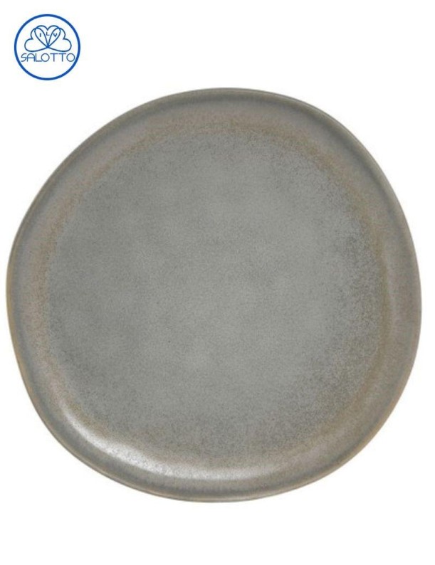 Prato de grés esmaltado desgastado verde claro | Salotto