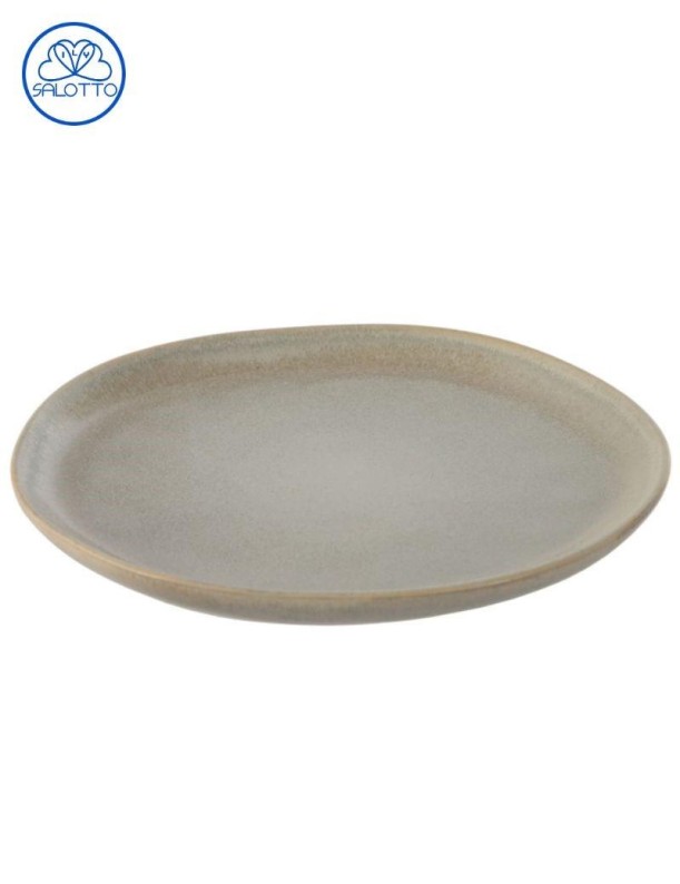 Prato de grés esmaltado desgastado verde claro | Salotto