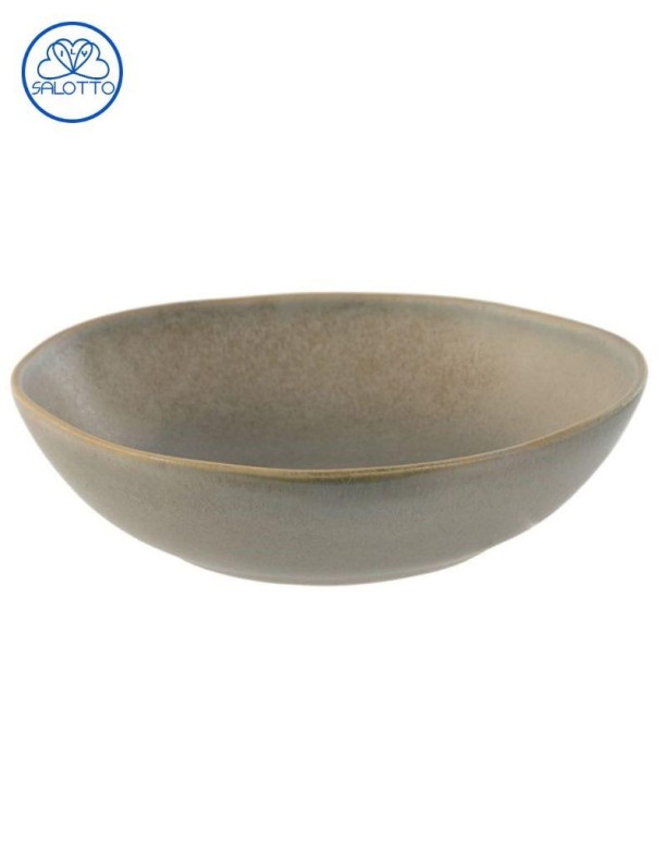 Plato gres esmaltado desgastado verde claro | Salotto