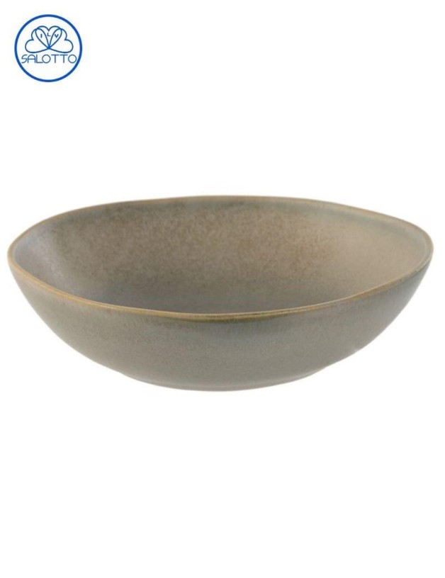 Light green worn glazed stoneware plate | Salotto