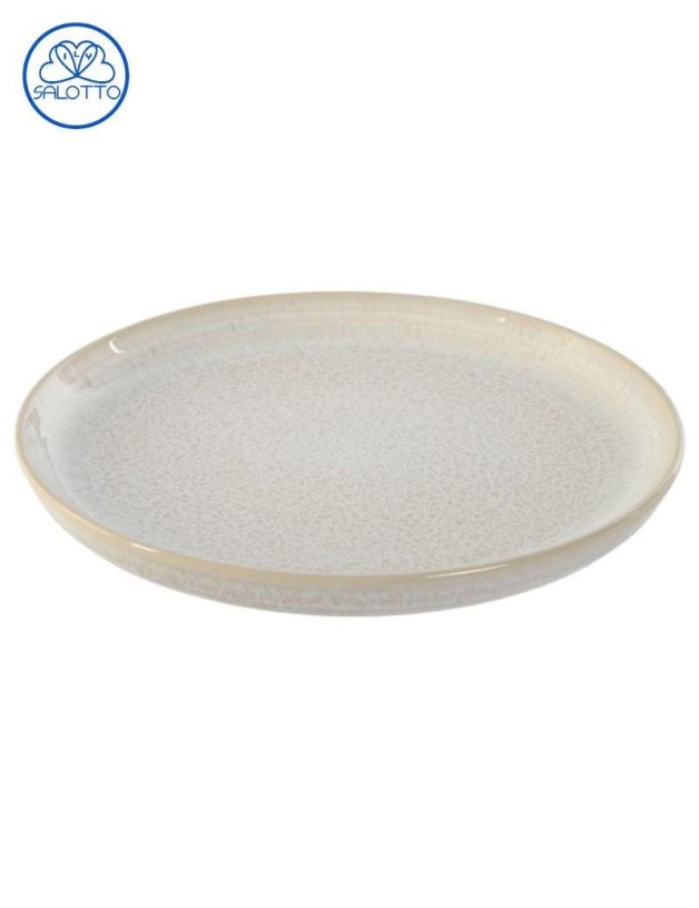Piatto in gres smaltato bianco | Salotto