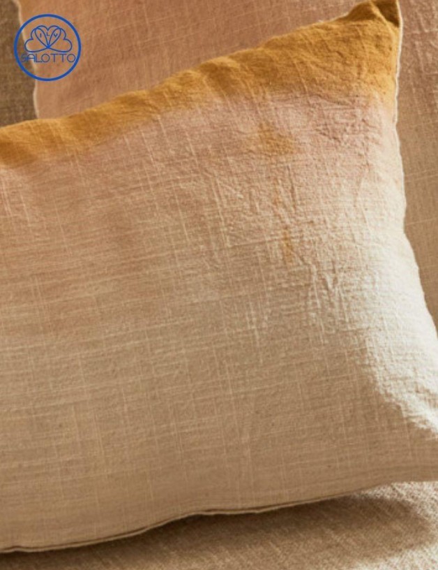 Housse de coussin tie-dye moutarde | Salotto