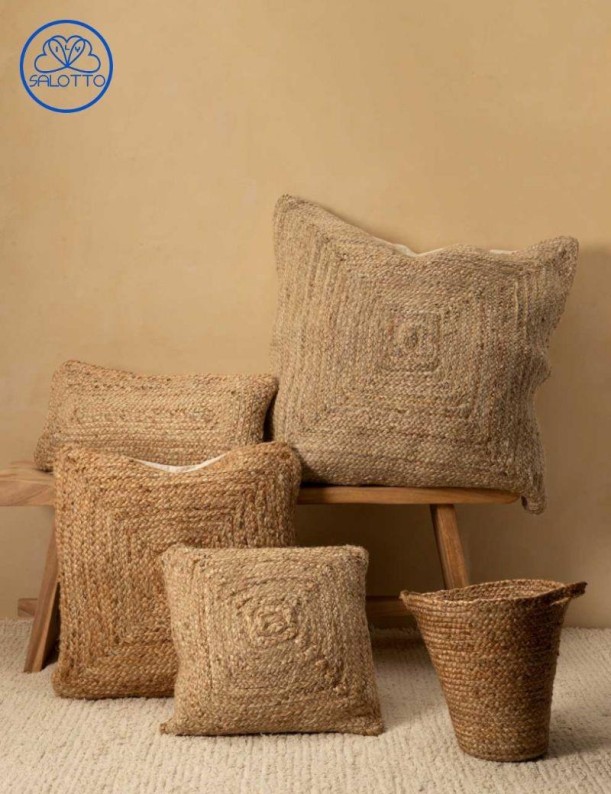 Funda de cojín de yute natural | Salotto