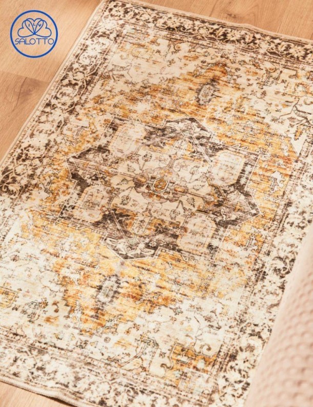 Tapis baroque moutarde moutarde | Salotto
