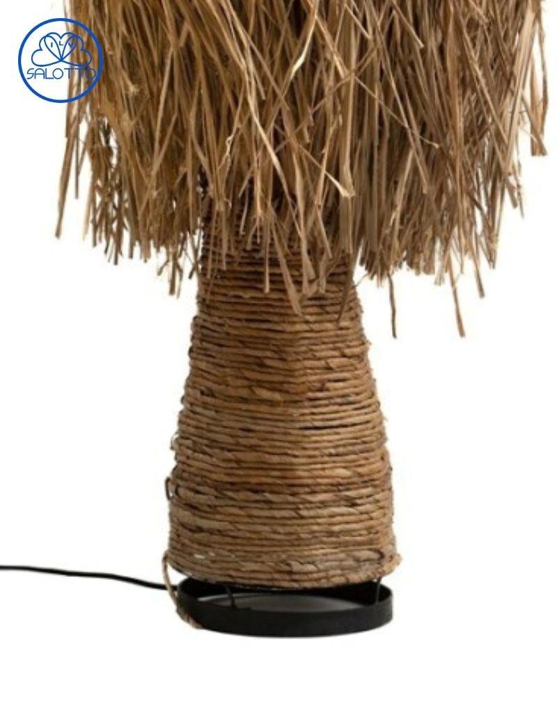 Lâmpada c/abajur fibras naturais 40x40x80 cms natural | Salotto