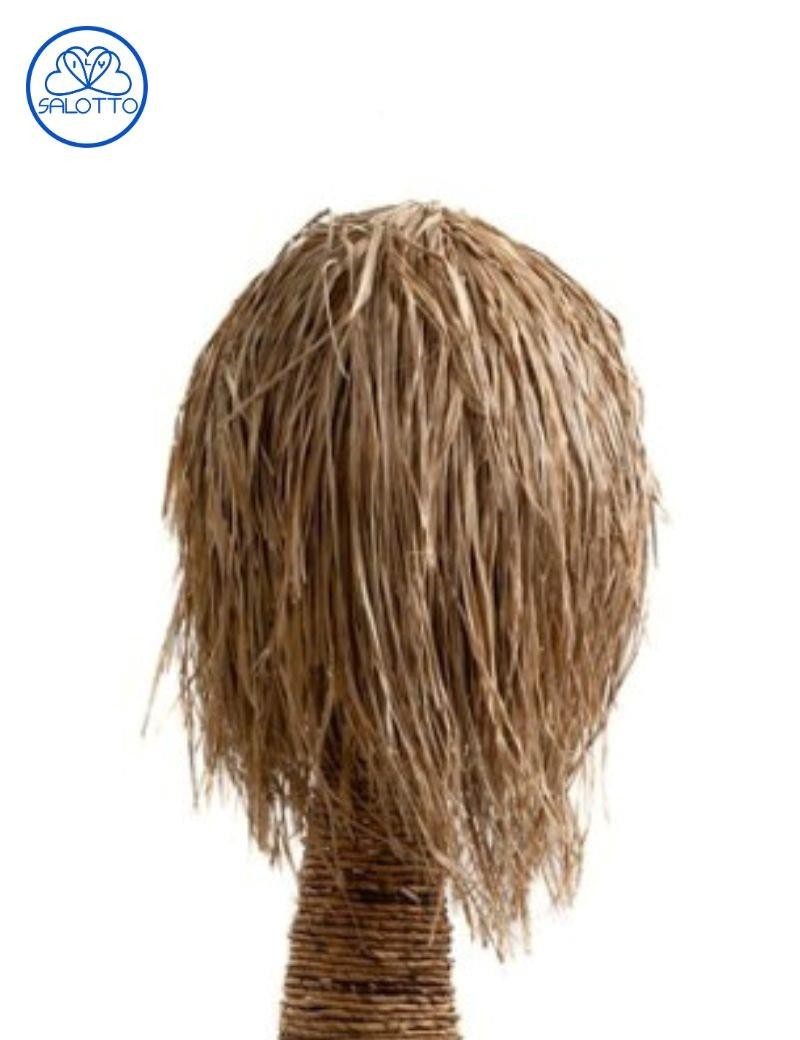 Lampe avec abat-jour en fibres naturelles 40x40x160 cm naturel | Salotto