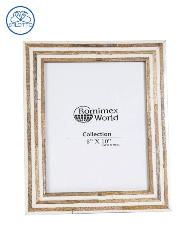 Portafoto madera/resina 20x2x25 cms natural | Salotto