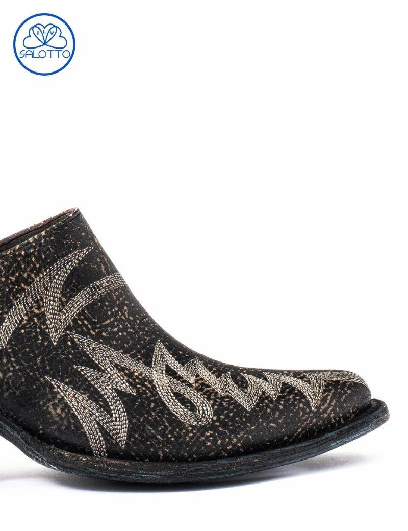 Schuh mit mexikanischen Brandnähten schwarz | Salotto