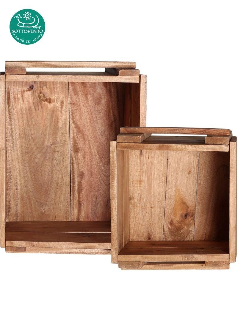 Scatola in legno naturale | Salotto