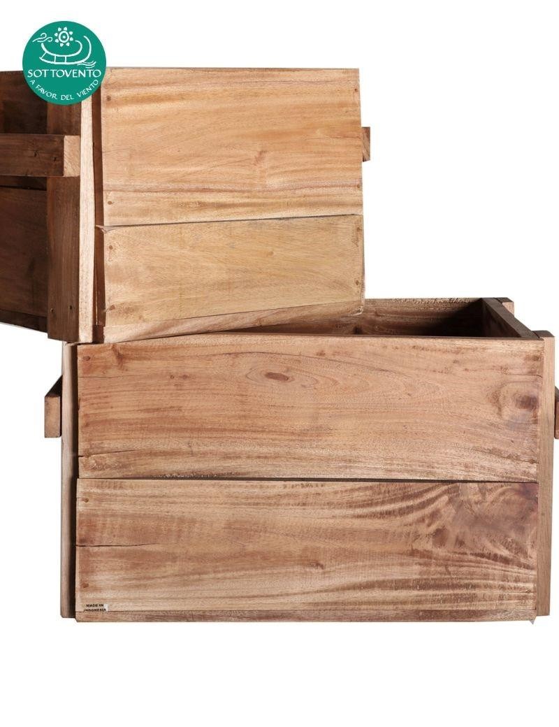 Scatola in legno naturale | Salotto