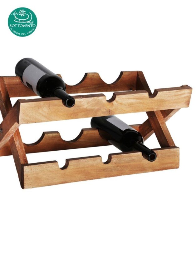 Botellero de madera natural | Salotto