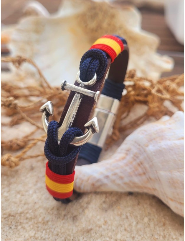 Pulsera nautica ancla españa azul marino | Salotto