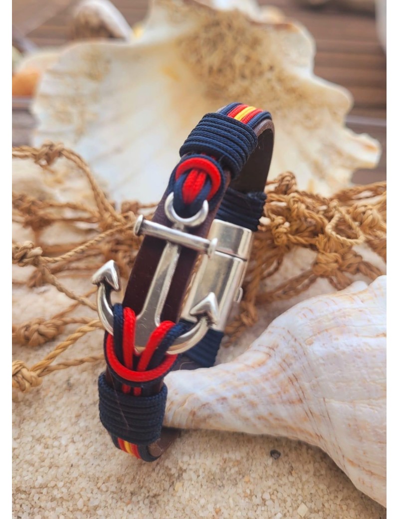 Nautical anchor navy blue bracelet | Salotto