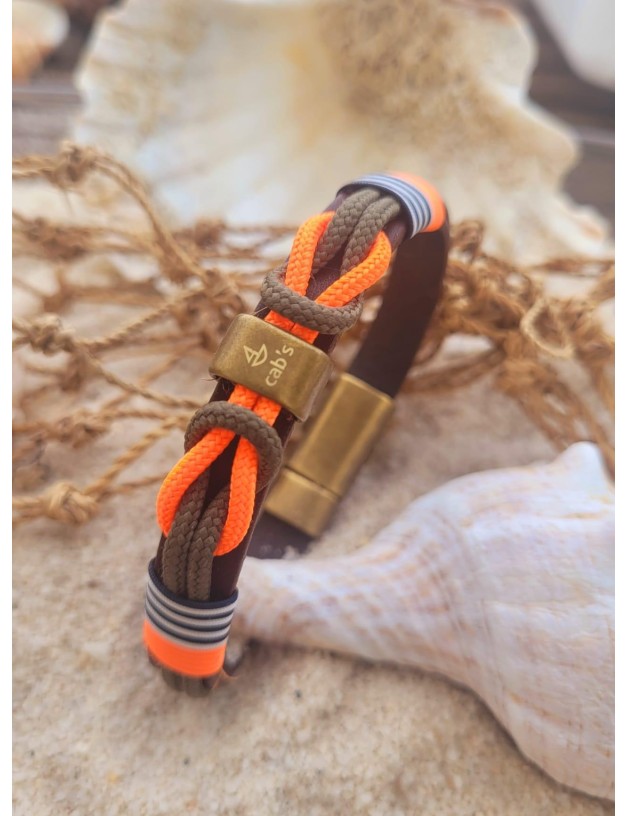 Pulsera náutica nudos naranja | Salotto