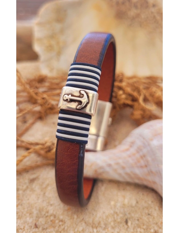 Brazalete náutico ancla azul marino | Salotto