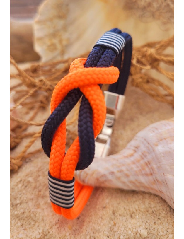 Pulsera nautica nudo naranja | Salotto