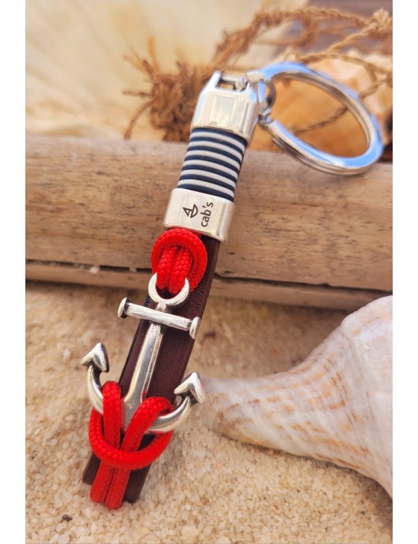 Nautischer Schlüsselanhker rote Anker | Salotto