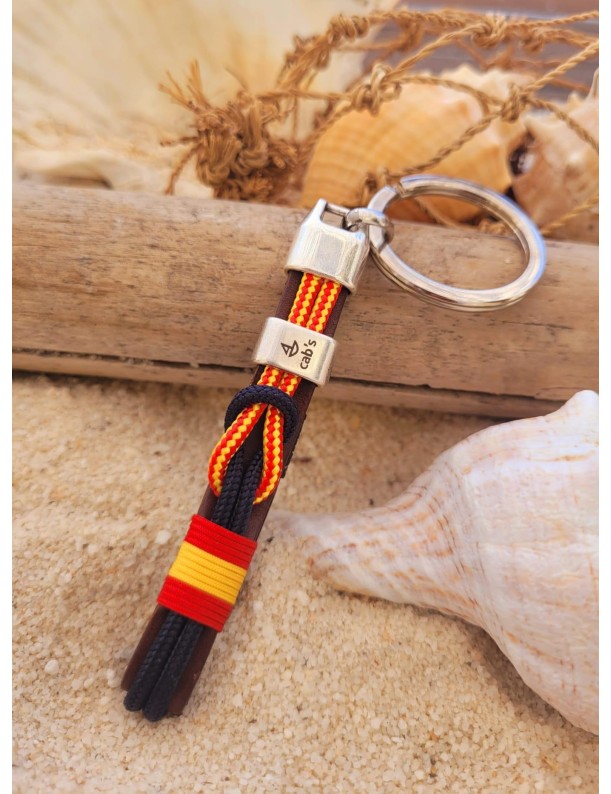Nautischer Schlüsselanhänger Knoten Spanien Marineblau | Salotto