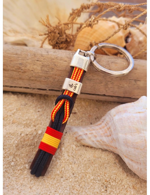 Porte-clés nautique nœud espagne bleu marine | Salotto