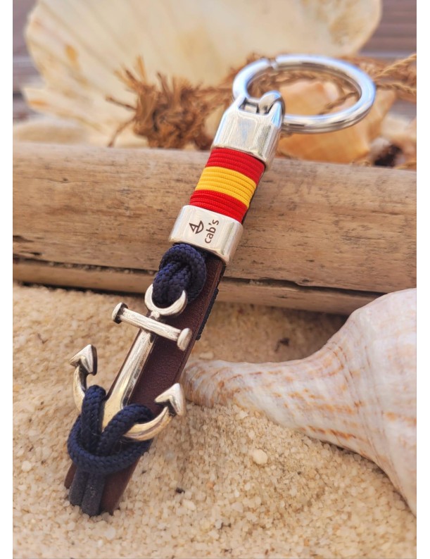 Nautischer Schlüsselanhker Anker Spanien Marineblau | Salotto