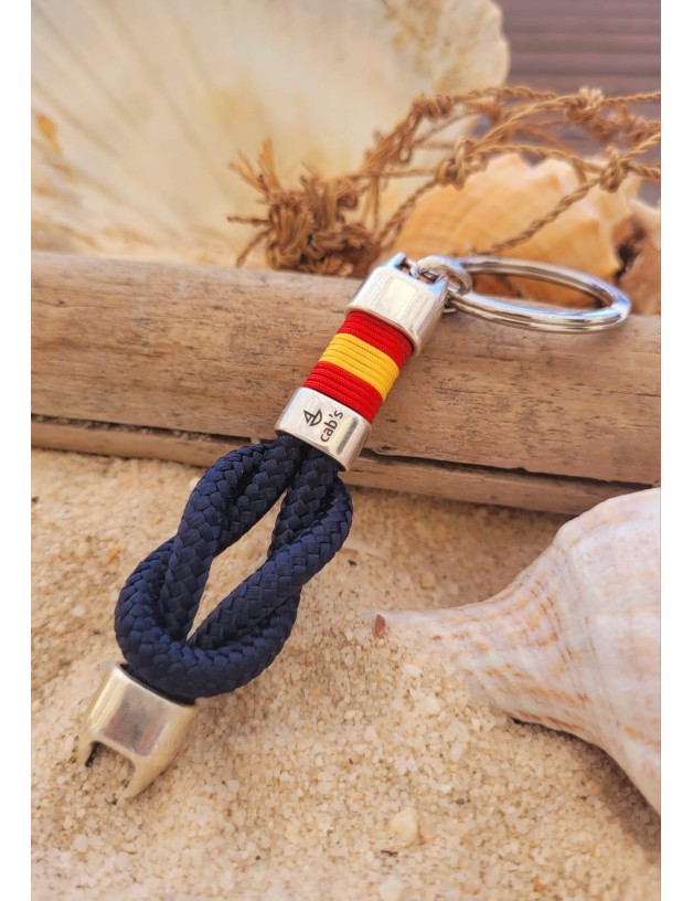 Bracciale nautico nodo spagna blu marino | Salotto