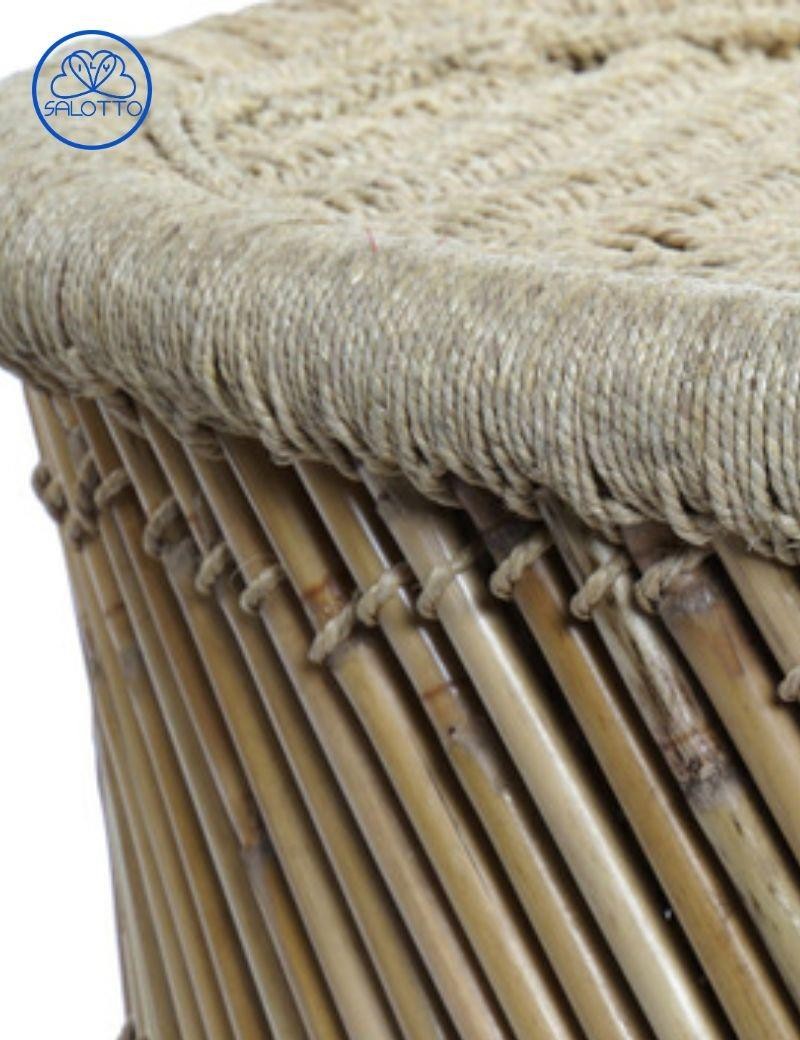 Mesa auxiliar de fibra natural y bambú natural | Salotto