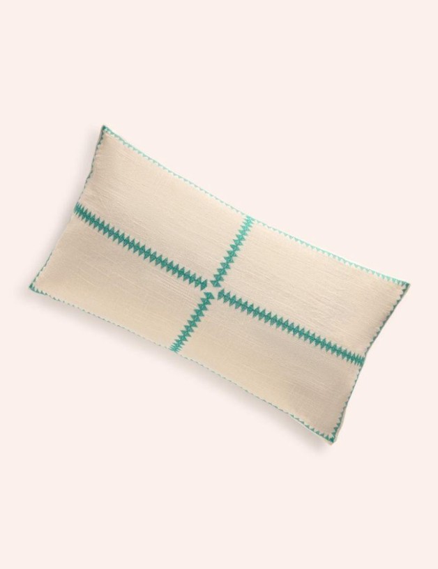 Cushion cover 30*60 cm cotton and jute living room turquoise blue | Living room