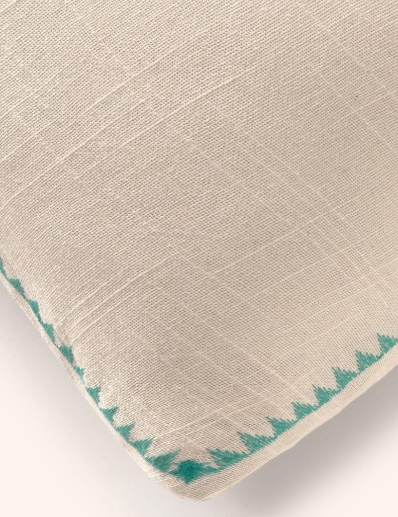 Kissenbezug 30*60 cm Baumwolle und Jute Salotto Türkisblau | Salotto