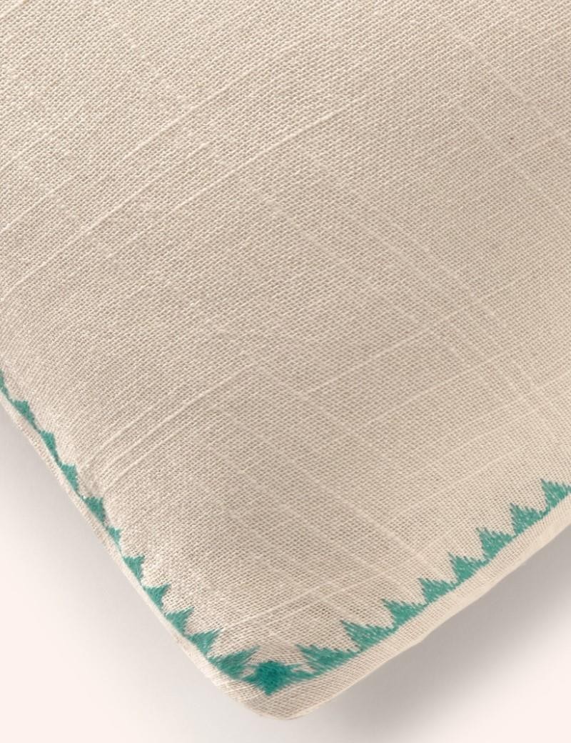 Kissenbezug 45*45 cm Baumwolle und Jute Salotto Türkisblau | Salotto