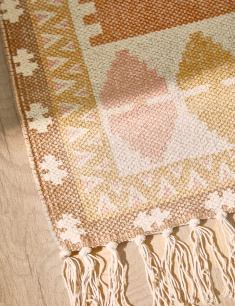 Dhurrie rug 60x90 cm. brown | Living room
