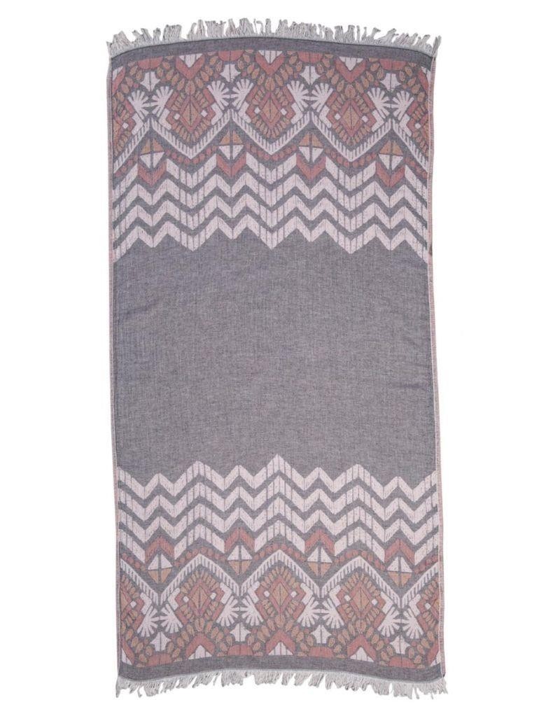 Fouta étnica 100% algodón turco 410 gr. negro | Salotto