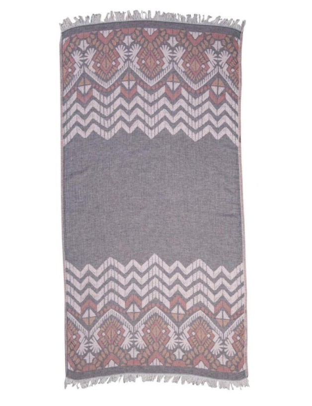 Fouta étnica 100% algodón turco 410 gr. negro | Salotto