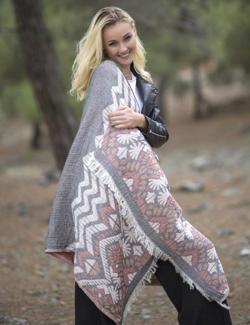 Fouta étnica 100% algodón turco 410 gr. negro | Salotto