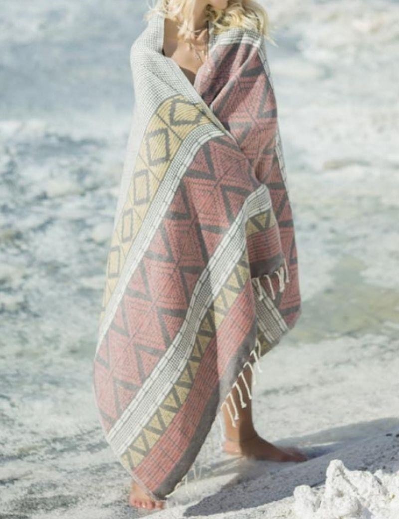 Fouta étnica 100% algodón turco 370 gr. amarillo | Salotto